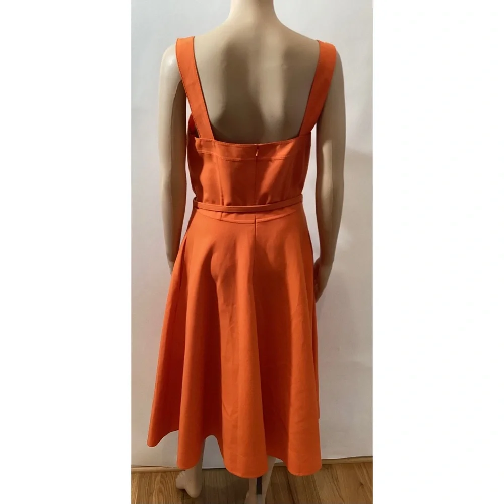 OSCAR DE LA RENTA BELTED A-LINE DRESS - Picture 5 of 7